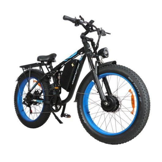 Bicicleta Eléctrica Montaña Baolujie DP2603 Motor Doble 52V 32Ah Suspensión Total