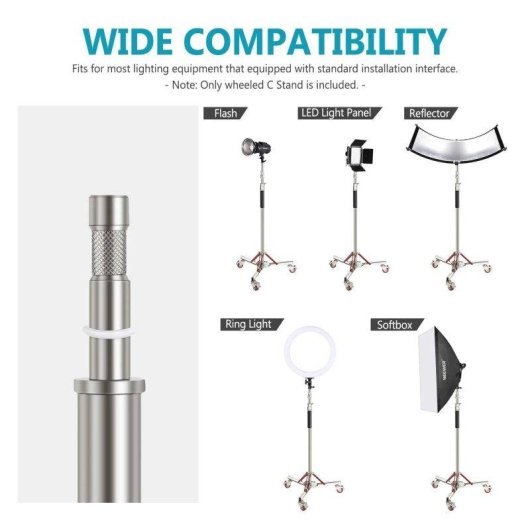 Treppiede Neewer QH-ZD120 con Ruote 130-305 cm