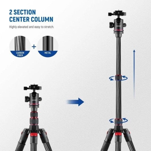 Tripod Neewer N55cr Ferro carbonio 205 cm 360°