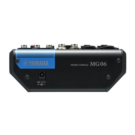 Mezclador de audio Yamaha MG06 6 canales 12 W Negro