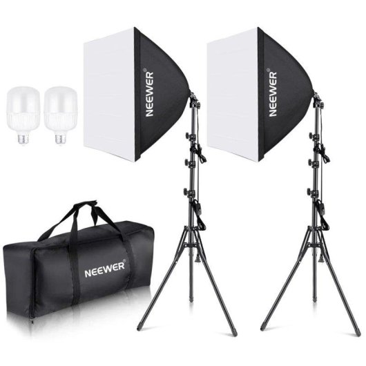Set de Iluminación Neewer NK200 con Softbox 24" y Lámparas LED 35W