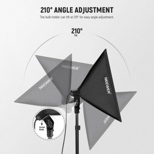 Set de Iluminación Neewer NK200 con Softbox 24" y Lámparas LED 35W