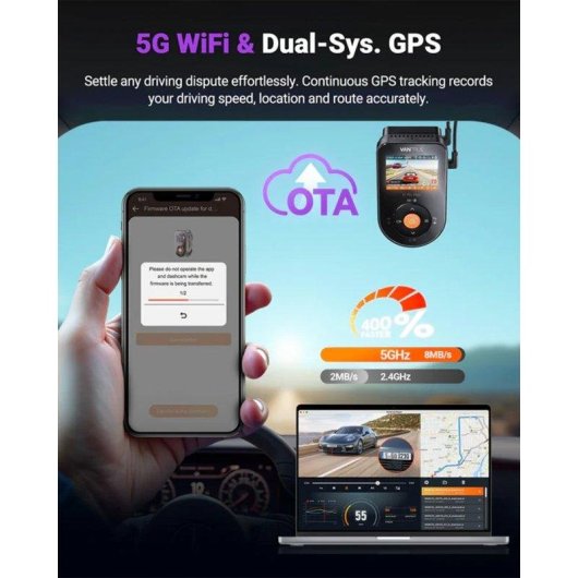 Dashcam Vantrue S1 Pro Max 4K+4K Avant Arriere