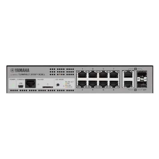 Switch Yamaha SWR2311P-10G 10 ports 10G PoE géré L2