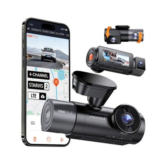 Dashcam Vantrue N5s 4 Canales 360° WiFi 5 GHz GPS Starvis2