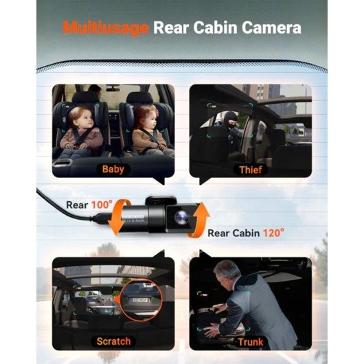 Dashcam Vantrue N5s 4 Canales 360° WiFi 5 GHz GPS Starvis2
