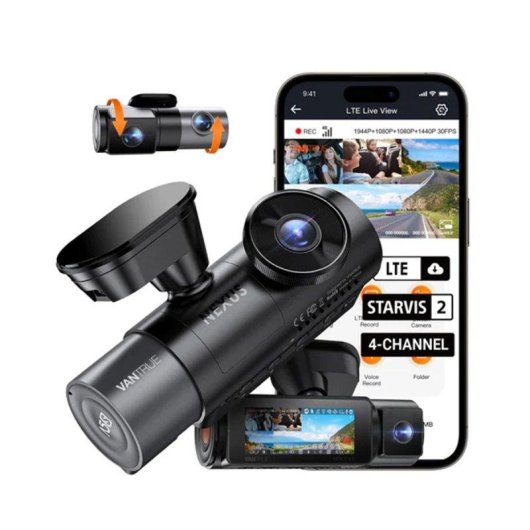 Dashcam Vantrue N5s 4 Canales 360° WiFi 5 GHz GPS Starvis2