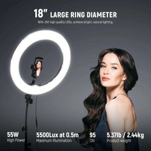Anneau lumineux Neewer RL-18 avec support