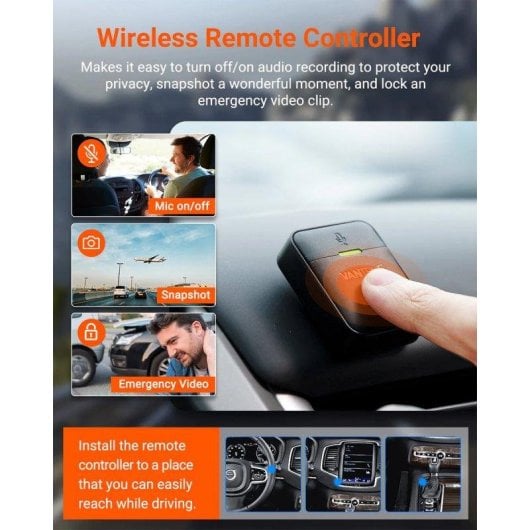 Cámara para coche Vantrue E2 Dual 2K con WiFi, GPS y modo aparcamiento