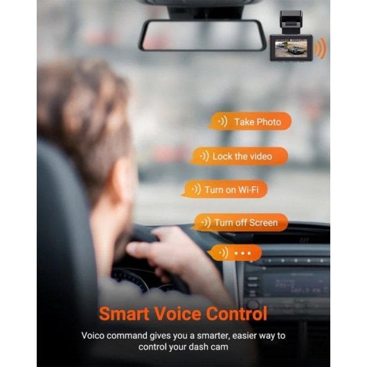 Cámara para coche Vantrue E2 Dual 2K con WiFi, GPS y modo aparcamiento