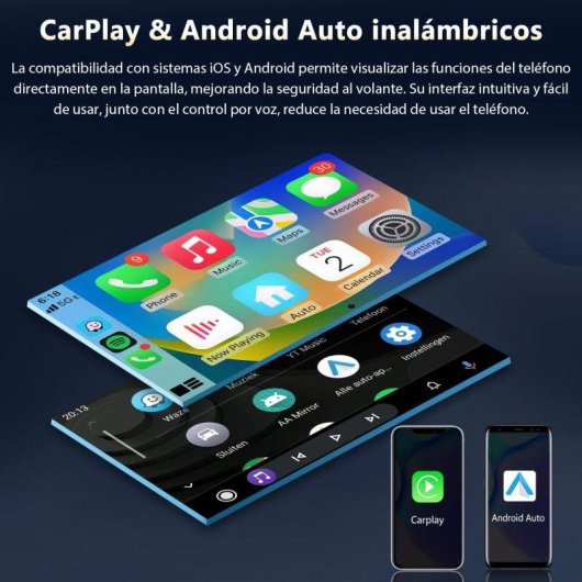 Autoradio JUNSUN Carplay Android Auto 64 Go