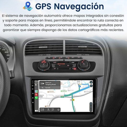 Autoradio 2 DIN JUNSUN Seat Altea CarPlay Android Auto 64 GB