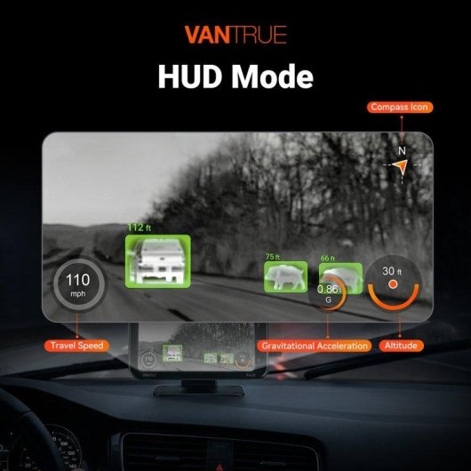 Dashcam Vantrue Pilot 2 Full System Lentille thermique 2K
