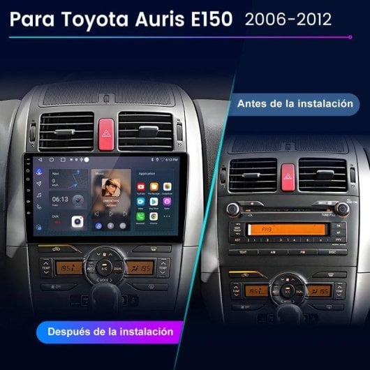 Autoradio 2-DIN JUNSUN Toyota Auris E150 CarPlay Android Auto GPS