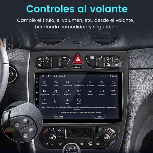 2 Din Autoradio JUNSUN voor Benz C-klasse W203 Clk W209 Carplay Android Auto GPS 64GB