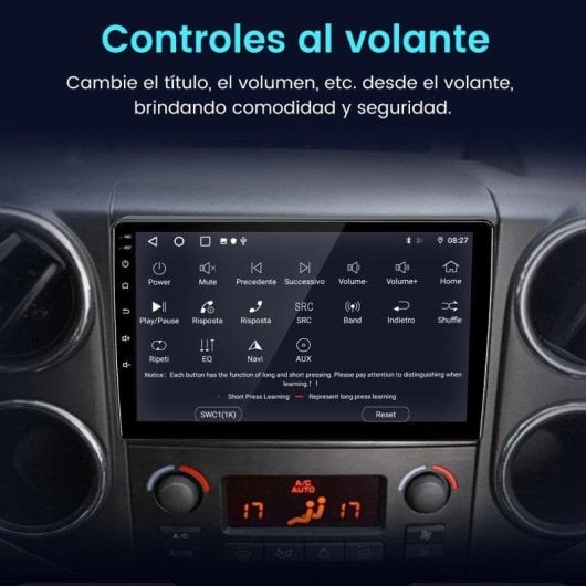 Rádio Automóvel JUNSUN 2 Din para Citroen Berlingo 2 B9 Carplay Android Auto GPS 64GB