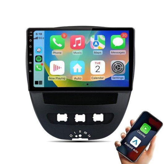 JUNSUN Autoradio Linux 7" Peugeot 107 Citroën C1 CarPlay Android Auto