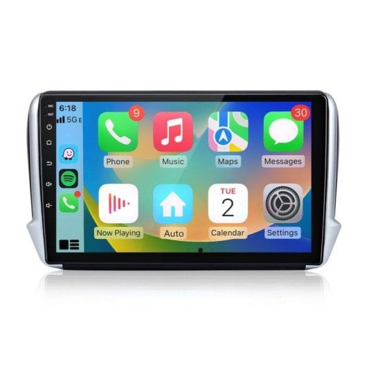 Autoradio JUNSUN 2 Din Peugeot 2008/208 Carplay Android Auto GPS 64GB