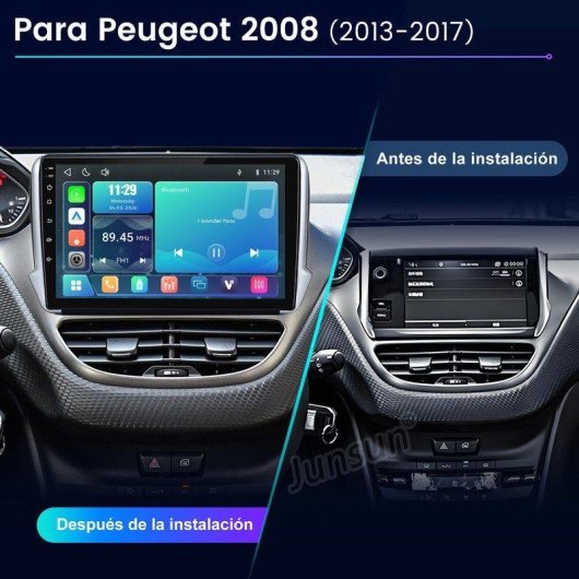 Autoradio JUNSUN Linux Peugeot 2008 2013-2017 CarPlay Android Auto