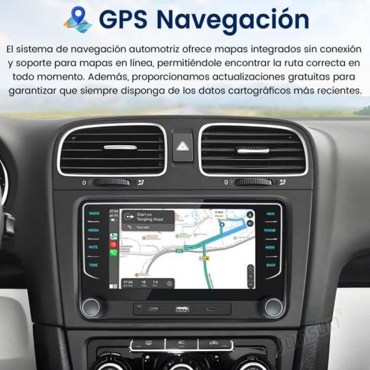 2 Din Autoradio JUNSUN Android 15 Carplay 64GB voor VW Golf Passat