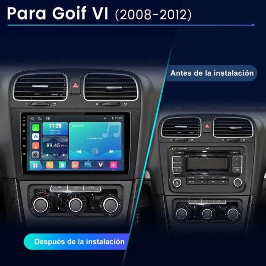 Radio para coche JUNSUN Linux VW Golf VI CarPlay Android Auto RDS