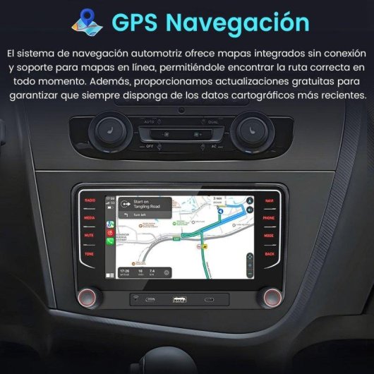 Autoradio JUNSUN Seat León CarPlay Android Auto GPS 64GB