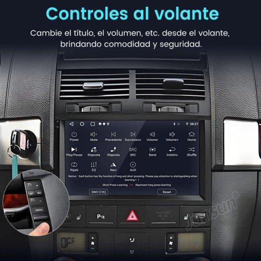 Autoradio 2DIN JUNSUN Touareg CarPlay Android Auto GPS DSP 64GB