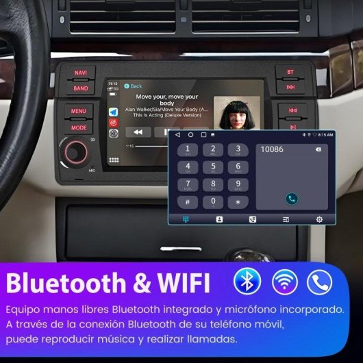 Autoradio 2 Din BMW E46 JUNSUN CarPlay Android Auto GPS DSP DAB+ 64Go