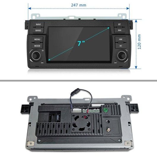 Autoradio 2 Din BMW E46 JUNSUN CarPlay Android Auto GPS DSP DAB+ 64Go