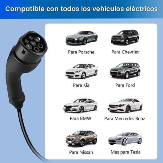 Chargeur Portable JUNSUN Type 2 3,5 kW 16A Câble 6m Schuko LCD App IP65