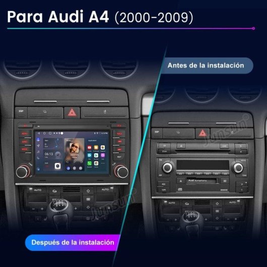 Autoradio JUNSUN Audi A4 B6 B7 B8 S4 RS4 2DIN CarPlay Android Auto 64GB
