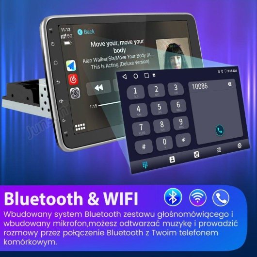 Autoradio JUNSUN 360° CarPlay Android GPS