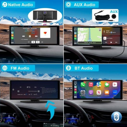 Autoradio portable JUNSUN 10,26 pouces Apple CarPlay Android Auto 4K