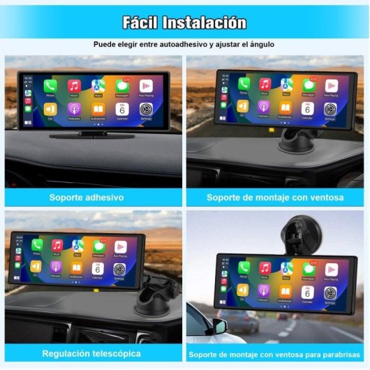 Autoradio portable JUNSUN 10,26 pouces Apple CarPlay Android Auto 4K