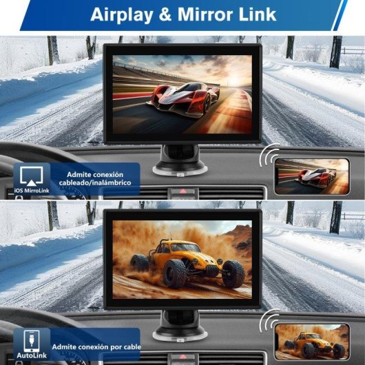 Autorradio portable JUNSUN 7 pouces CarPlay Android Auto Camera