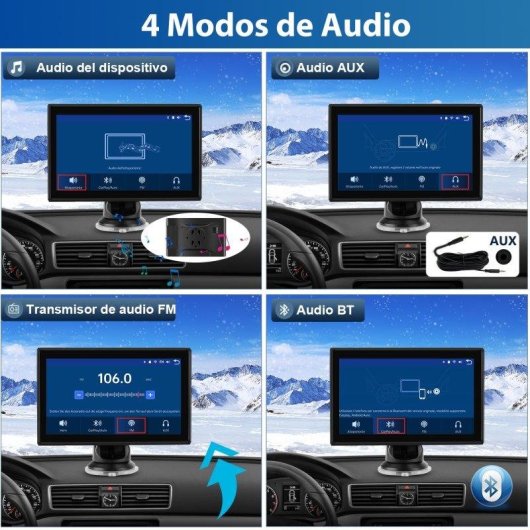 Autorradio portable JUNSUN 7 pouces CarPlay Android Auto Camera