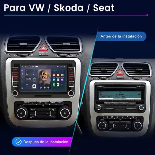 Autoradio Android CarPlay JUNSUN 2+64GB Golf 5