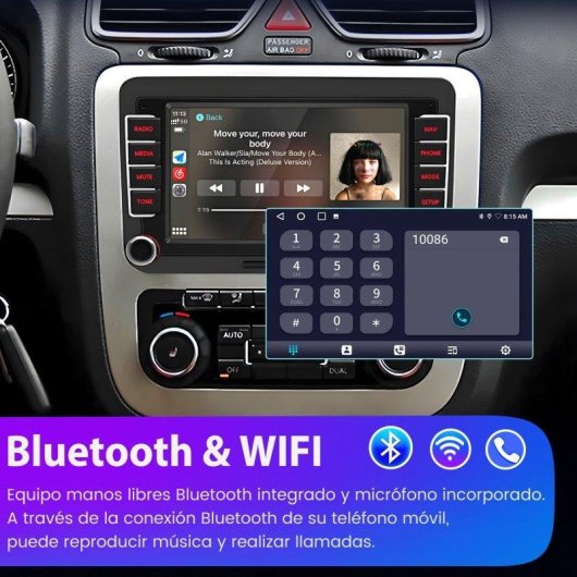 Autoradio Android CarPlay JUNSUN 2+64GB Golf 5
