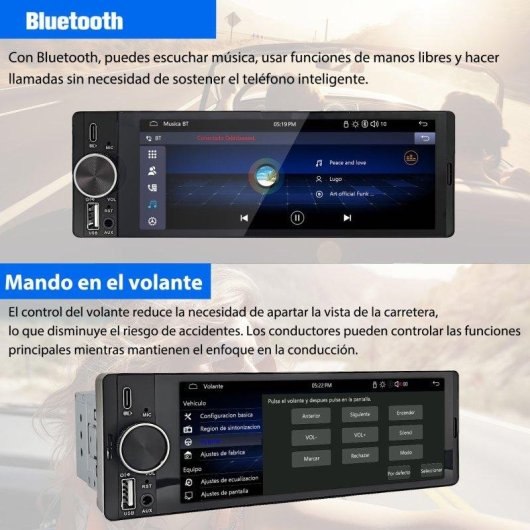 Autoradio JUNSUN 6,36 Pouces IPS HD CarPlay Android Auto Caméra