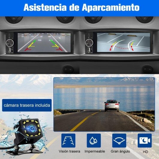 Autoradio JUNSUN 6,36 Pouces IPS HD CarPlay Android Auto Caméra
