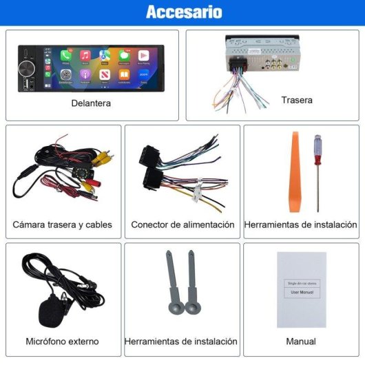 Autoradio JUNSUN 6,36 Pouces IPS HD CarPlay Android Auto Caméra
