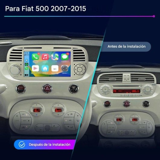 Autoradio JUNSUN Android 15 2+64gb CarPlay Android Auto Fiat 500