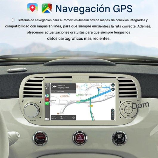 Autoradio JUNSUN Android 15 2+64gb CarPlay Android Auto Fiat 500