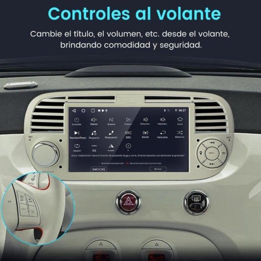 Autoradio JUNSUN Android 15 2+64gb CarPlay Android Auto Fiat 500