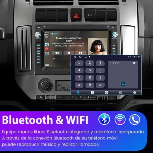 Autoradio JUNSUN Android15 2+32GB CarPlay Android Auto DAB+ Wifi