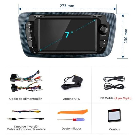 Android Systeem 2+64 Gb CarPlay Seat Ibiza