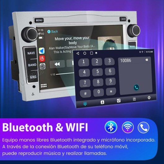 Autoradio 7'' Carplay Android Auto JUNSUN Opel Zafira
