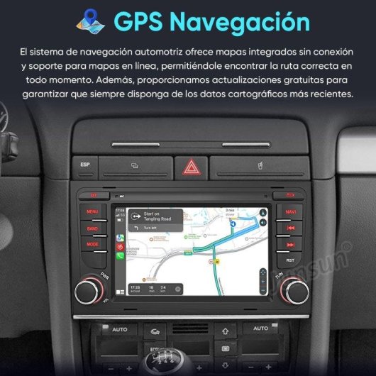 Headunit CarPlay Android 7'' Audi A4 8E B6 B7 2+64GB
