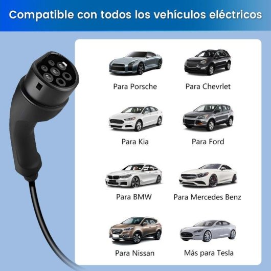 Cargador portátil para coche eléctrico Tipo 2 JUNSUN 3,5 kW 6 m