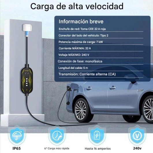 Chargeur VE Portable JUNSUN 3,5/7 kW WiFi App